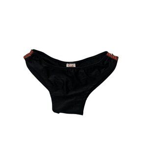 Trashy Side Embellished Bikini Bottoms in Black